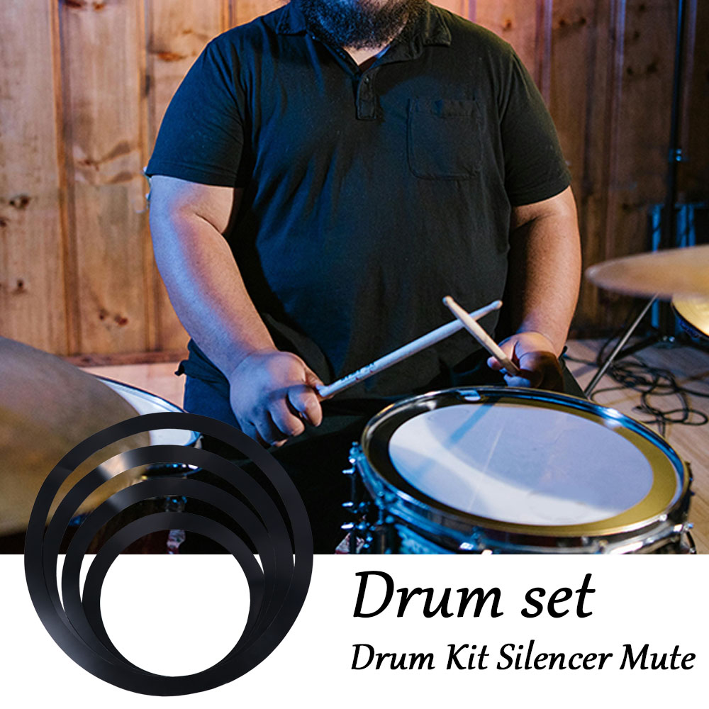 Drum Practice Pad - Round Shape Drum Mute Rings Dampeners