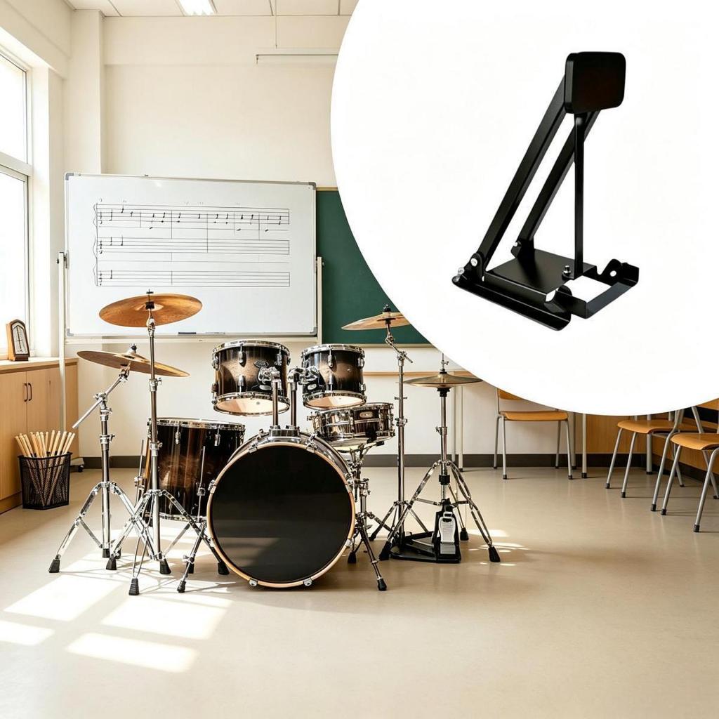Drum Practice Pad - Compact Padded Bass Drum Practice Pedal