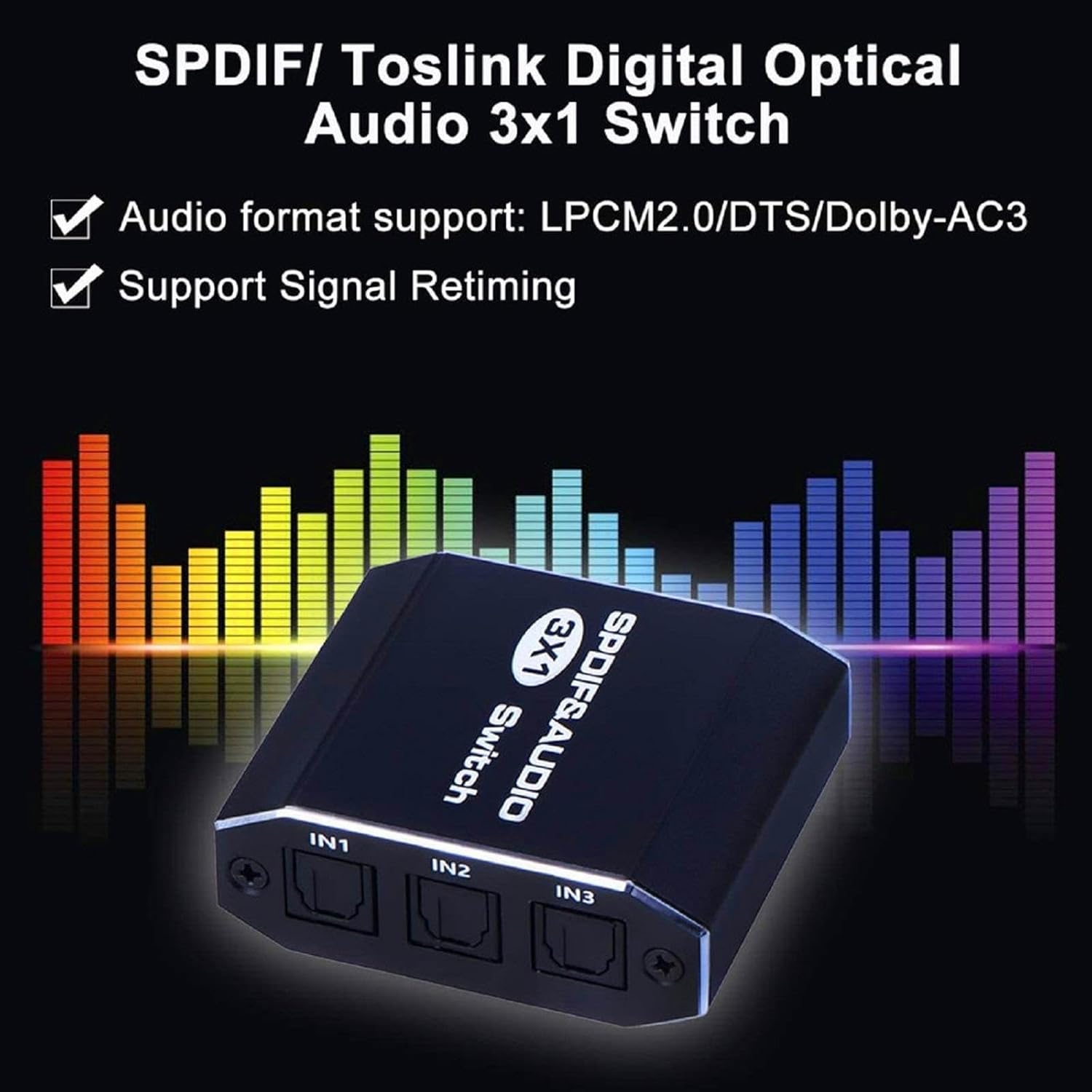 3 Port SPDIF Toslink Audio Swi - Metronome Digital recension och pris