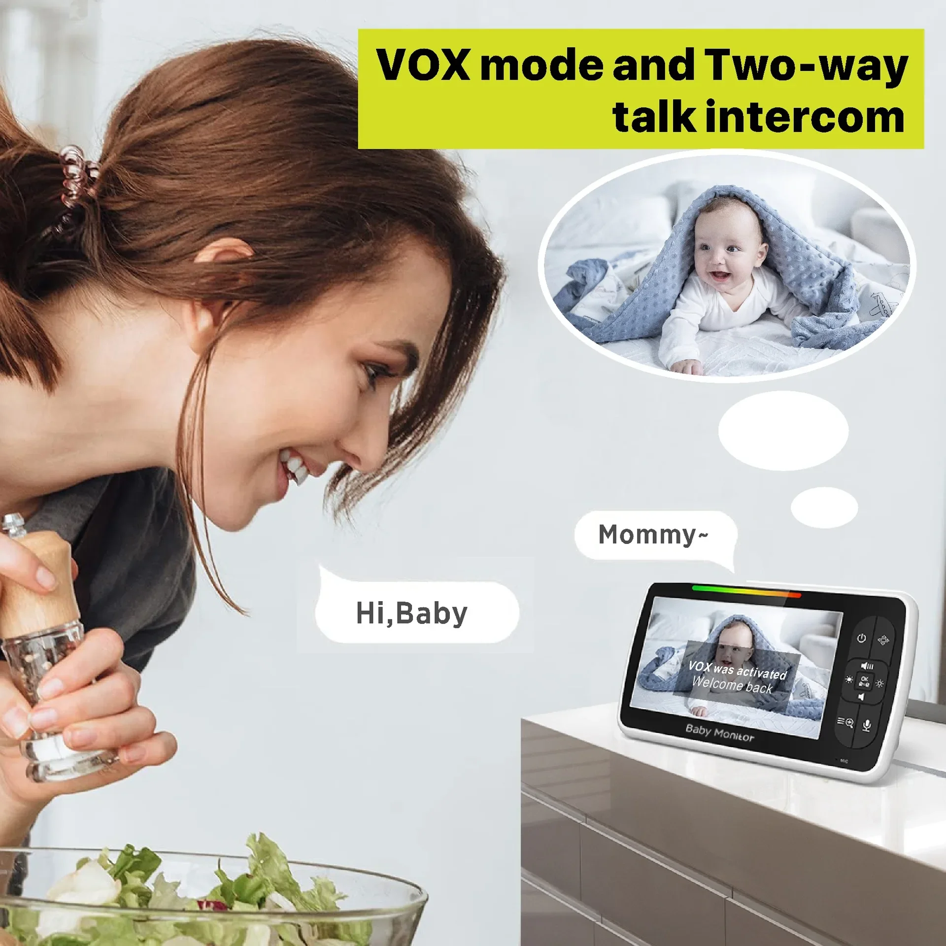5.0 Inch Video Baby Monitor Wi - Audio Music Videos recension och pris