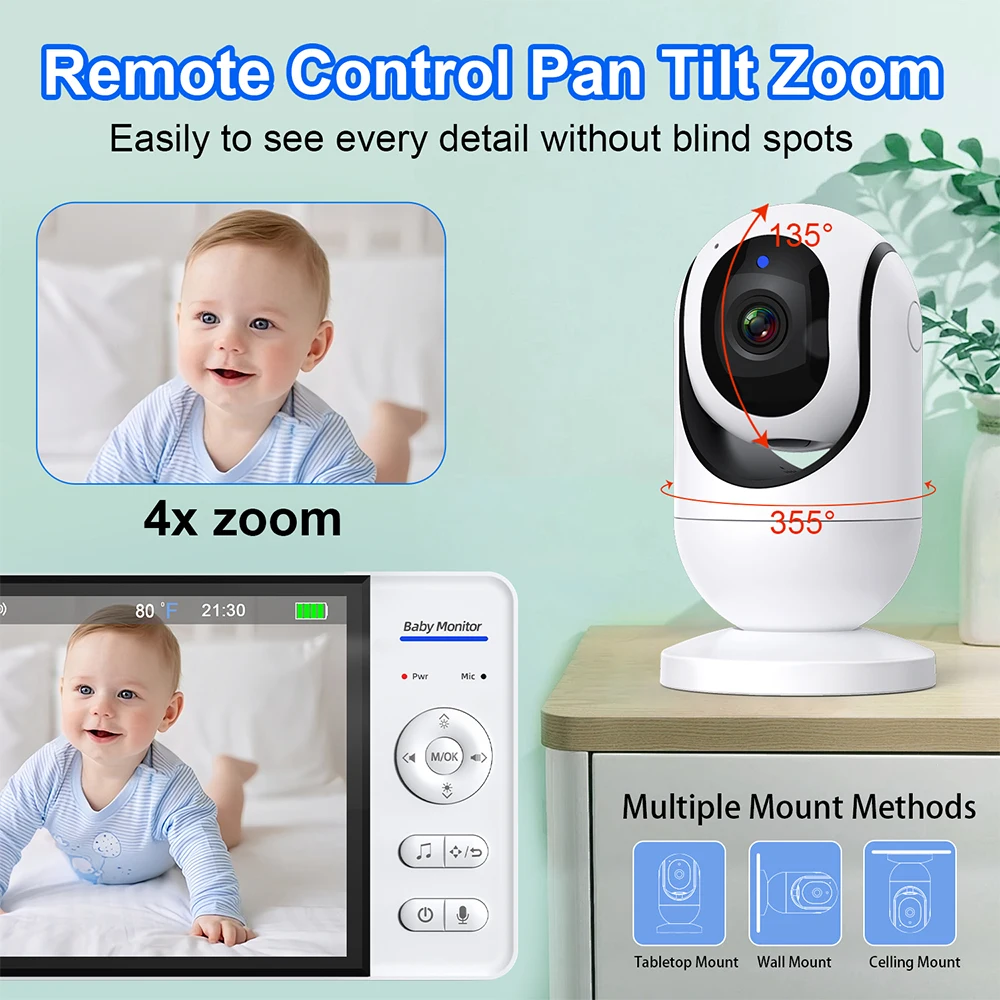 7.0'' Video Baby Monitor 720P  - Audio Music Videos recension och pris