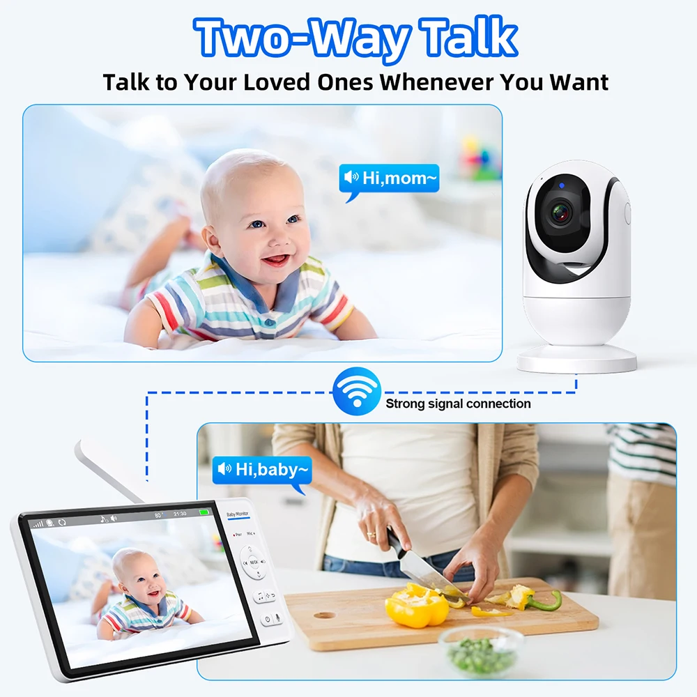 7.0'' Video Baby Monitor 720P  - Audio Music Videos recension och pris