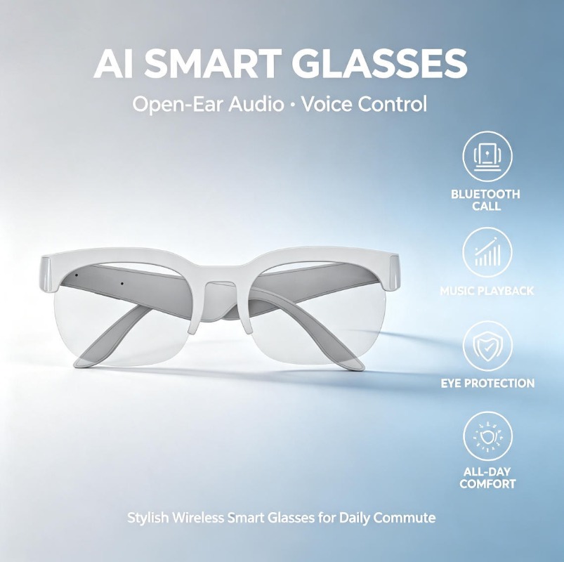 2026 Smart Audio Sunglasses Bl - Audio Music Videos recension och pris