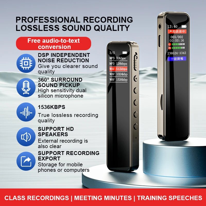 Digital Voice Recorder 32GB/64 - Audio And Music Separate recension och pris