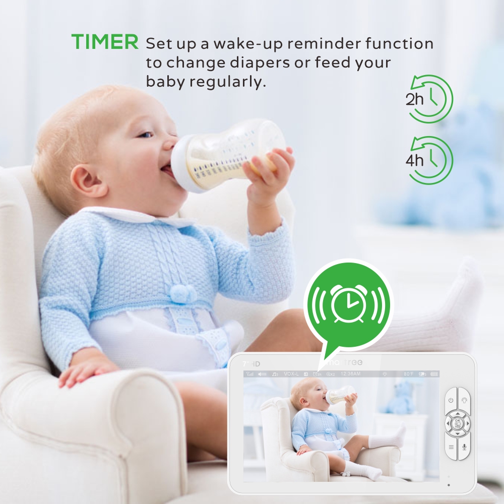 7.0 Inch HD Video Baby Monitor - Audio Music Videos recension och pris
