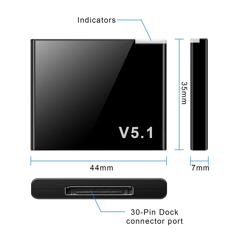 I-WAVE 30 Pin Bluetooth 5.1 Au - Audio Music Wave recension och pris