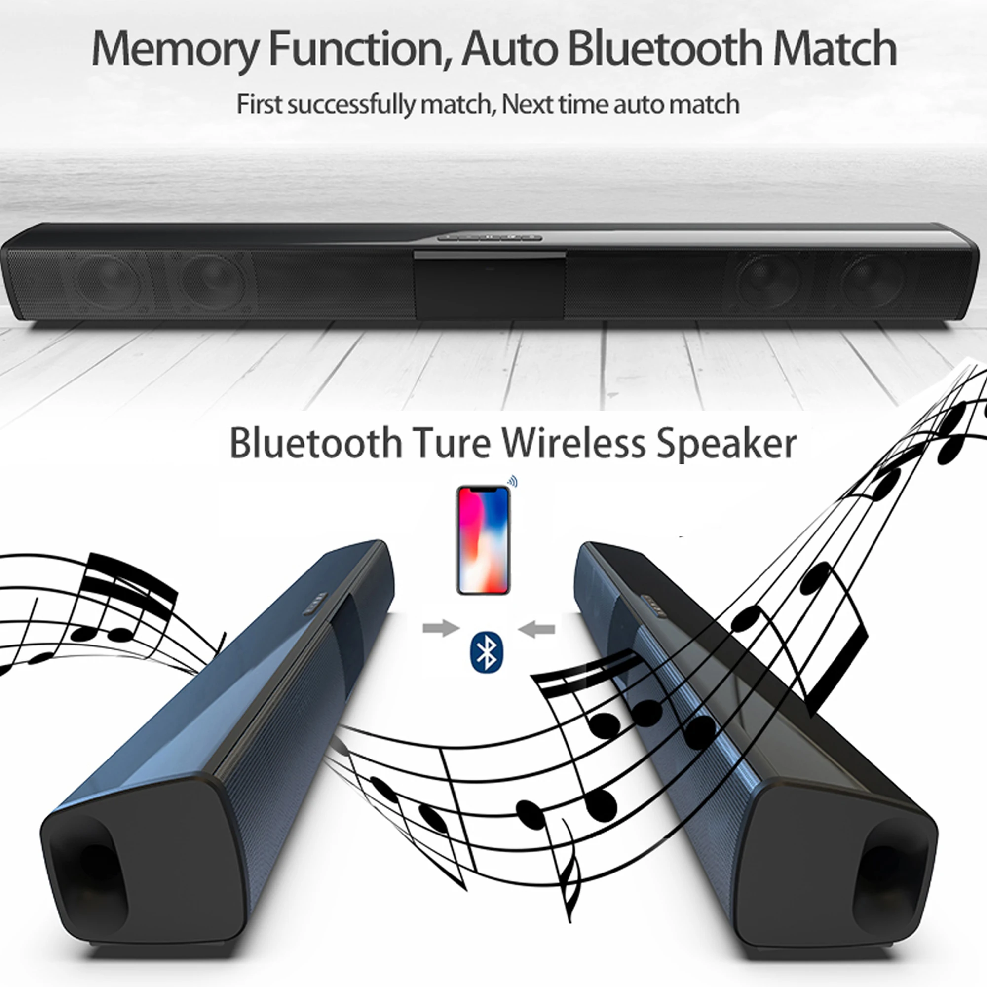 40W High Power Soundbar for TV - Audio Music Generator recension och pris