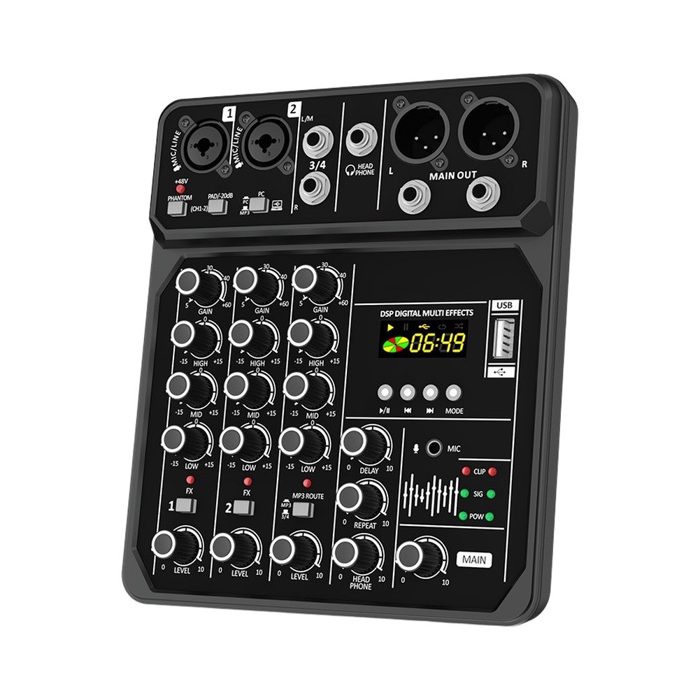 Portable 4-Channel Audio Mixer - Audio Music Production recension och pris