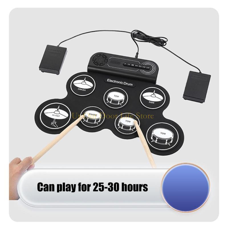 77UF Hand Roll Drum Silicone P - Drum Practice Pad recension och pris