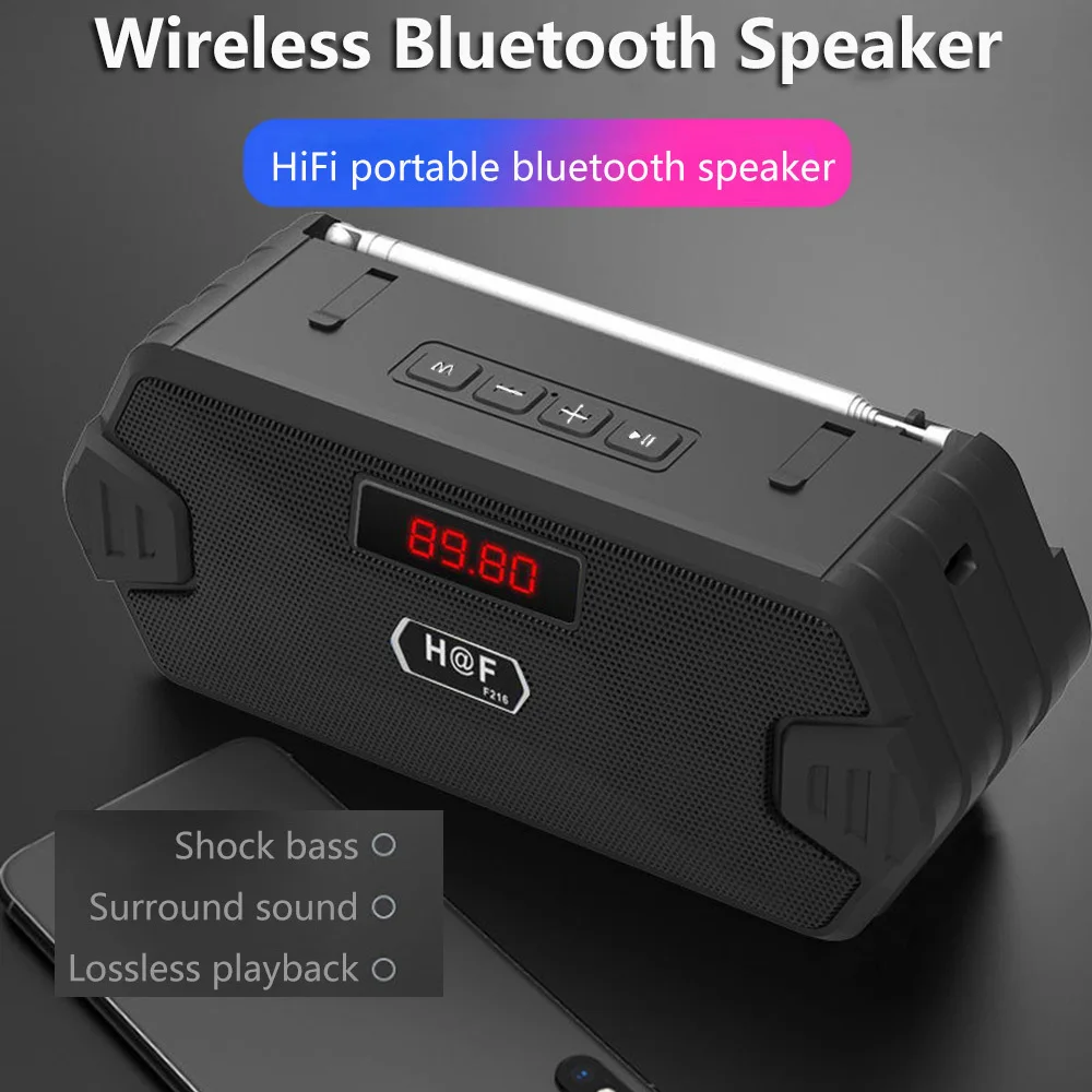 Bass Hifi Outdoor Portable Aux - Audio Music System For Home recension och pris